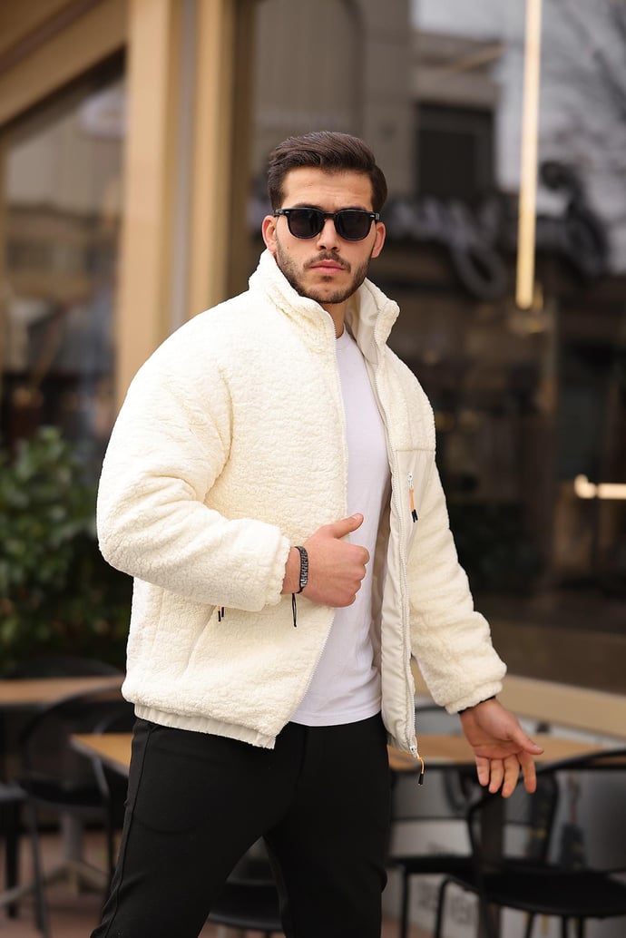 Cep Detaylı Kapitone Astarlı Peluş Mont - Justyol