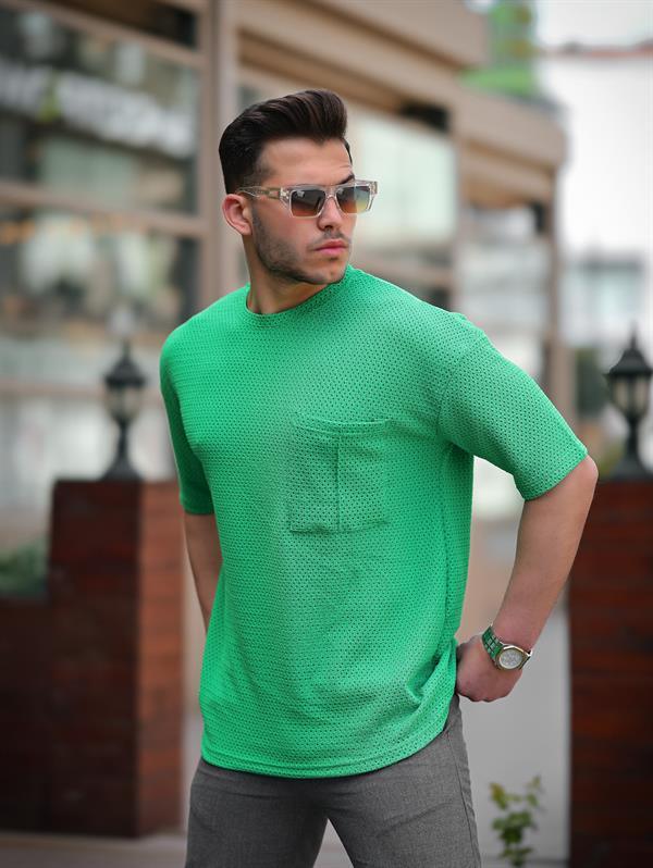 t‑shirt oversize homme tricot avec poche coton