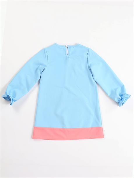 Robe Fille Rose avec Motif Ceylan en Polyester Brillant