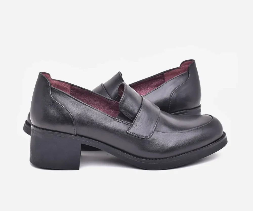Chaussures femme haut de gamme en cuir véritable – op279