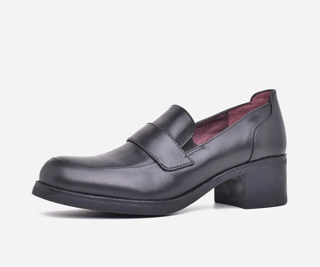 Chaussures femme haut de gamme en cuir véritable – op279