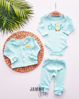 chick cardigan seasonal 3-piece suit