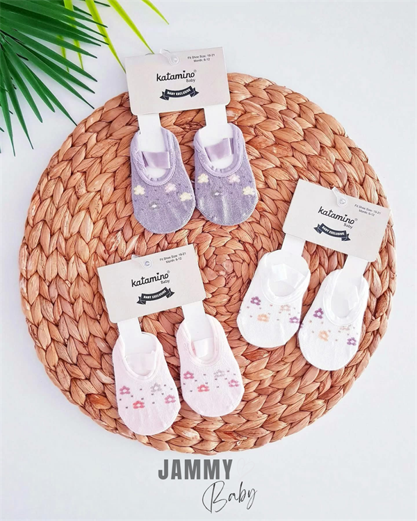 <tc>Chaussettes ballerines à motif floral</tc>