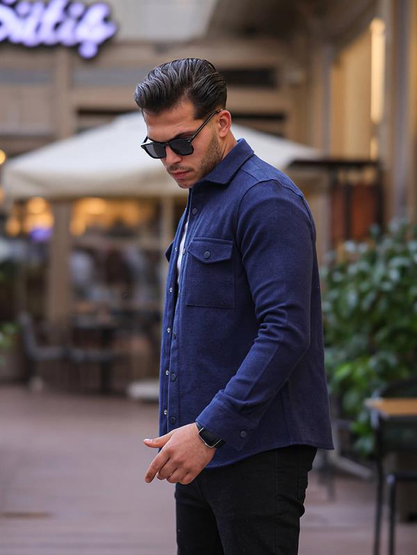 Çift Cep Kapaklı Kaşe Gömlek - Justyol