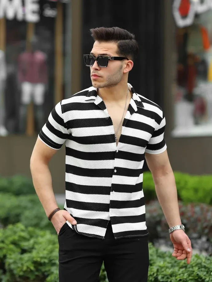 chemise homme premium coton rayée - Justyol