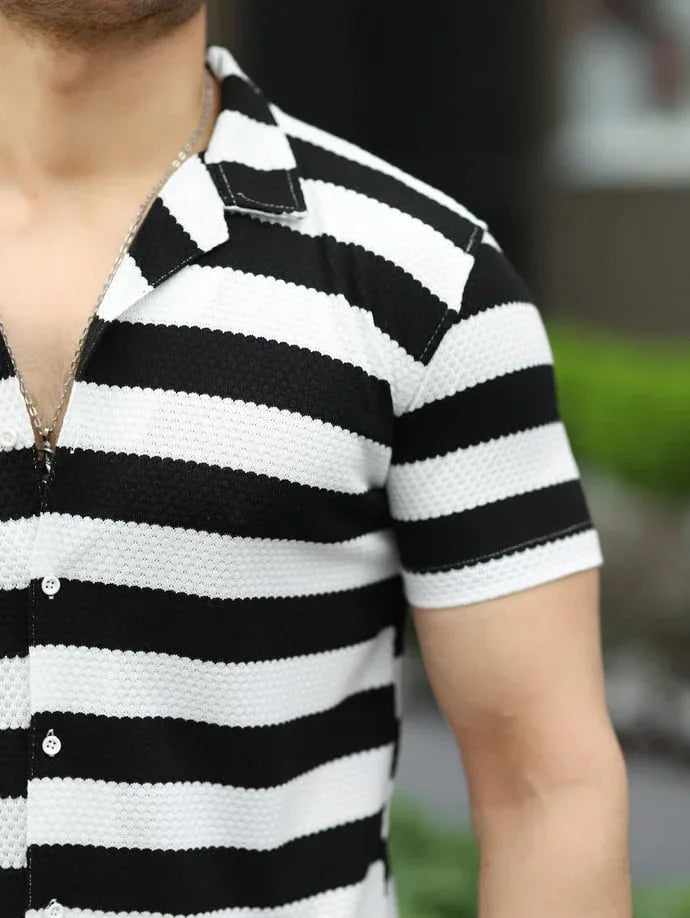 chemise homme premium coton rayée - Justyol