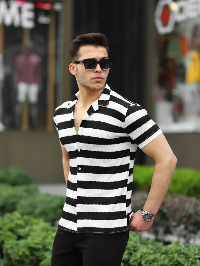 chemise homme premium coton rayée - Justyol