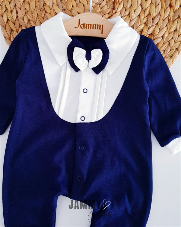 class boy seasonal jumpsuit with bow tie