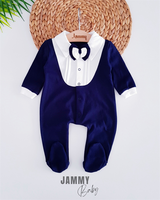 class boy seasonal jumpsuit with bow tie