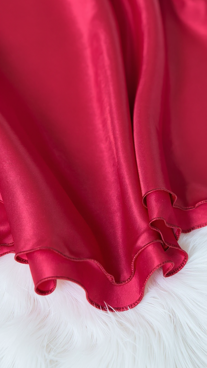 Nightdress 112 -Satin Nightgown with Soft Lace Accents Erotica