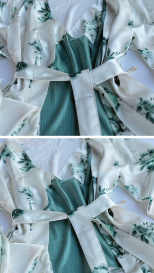 Pajama set 306 -Women’s Luxury Satin 3-Piece Pajama Set with Lace Trim Erotica