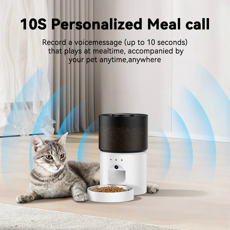 ROJECO 3L Distributeur Automatique pour Animaux avec Caméra 1080P