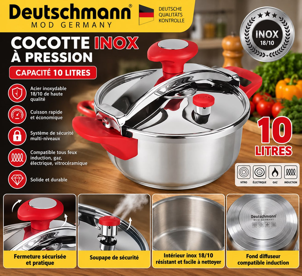 COCOTE DEUTCHMAN EN INOX 10L DM-2610 3646513126102