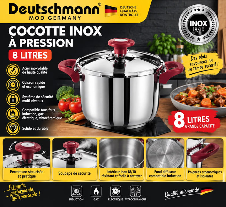 COCOTE DEUTCHMAN EN INOX 8L DM-2680 6975350862049