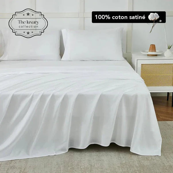 Parure de lit coton satiné - 6 Pièces