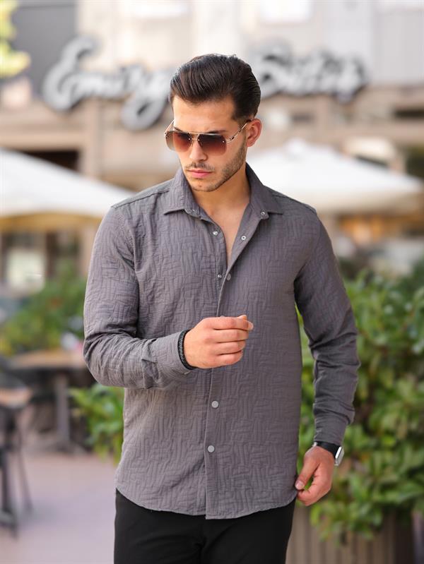 Men's Casual Shirt - Patterned with Cabotine Lines