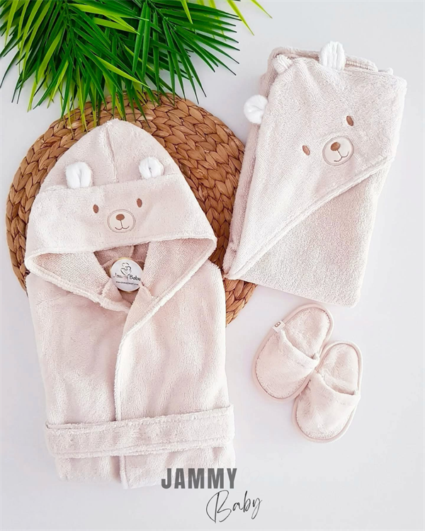 cute bear 3 piece bathrobe set