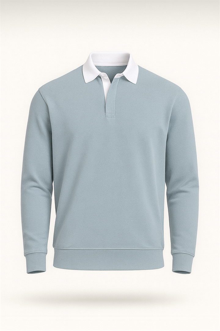 Sweat Homme Luis Col Polo en Maille Selanik