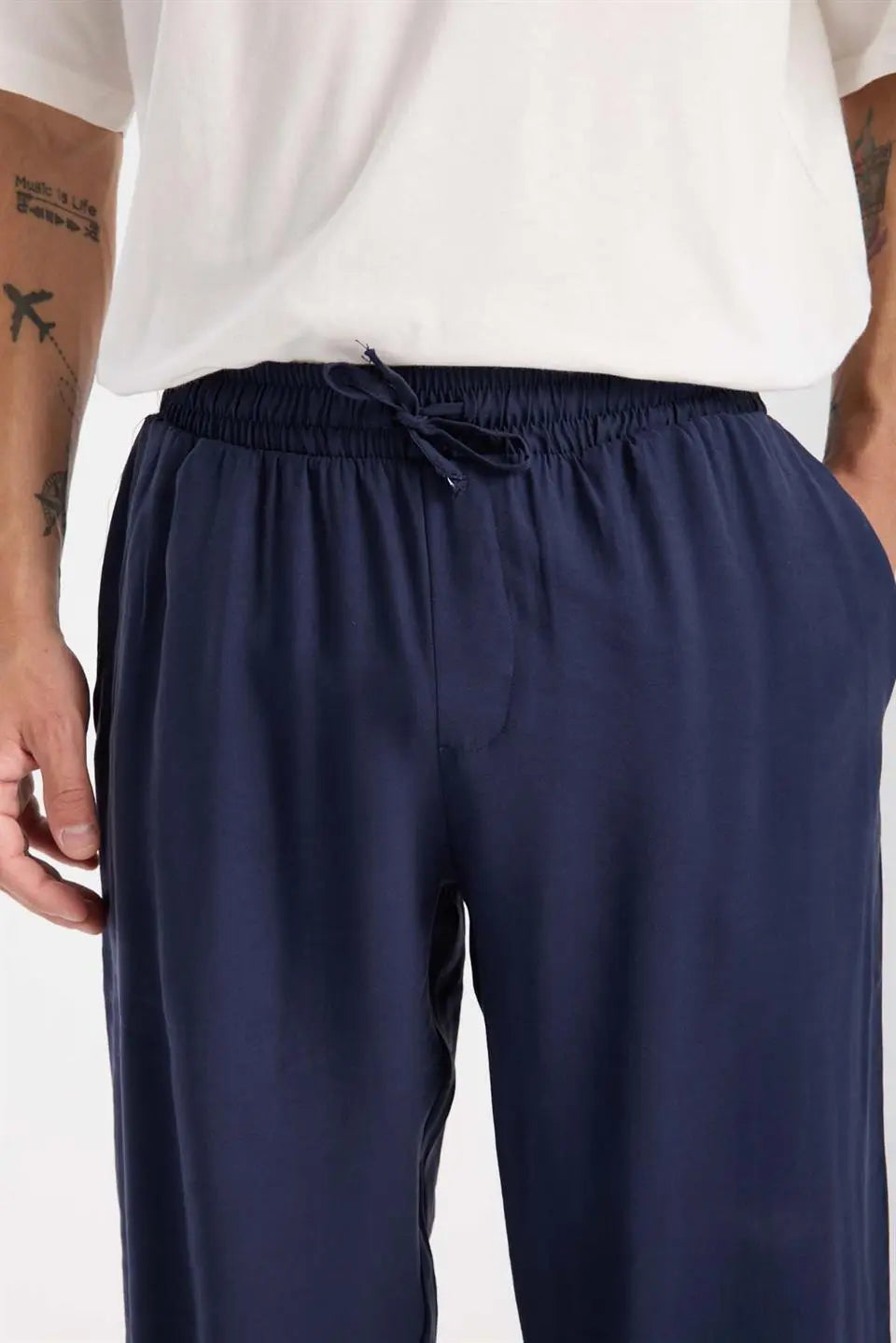 modal kumaş rahat kalip düz paça jogger erkek pantolon - Justyol