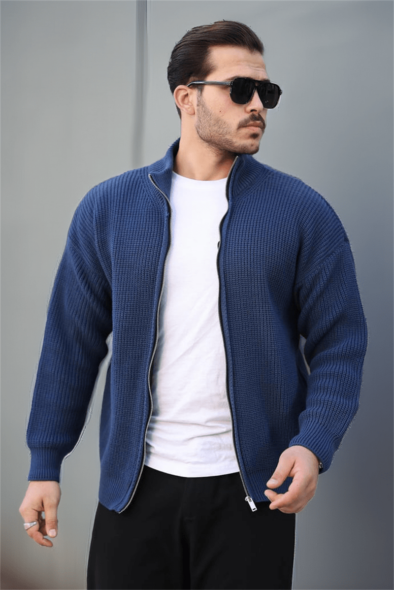 Gilet homme oversize zippé en maille Selanik