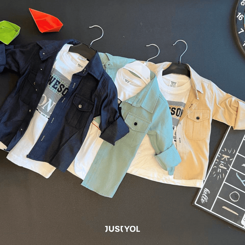 Ensemble Garçon Casual 3 Pièces Chemise T-shirt et Pantalon