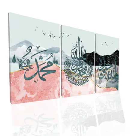 tableau decoratif doré cadre bois massif   130/70 cm