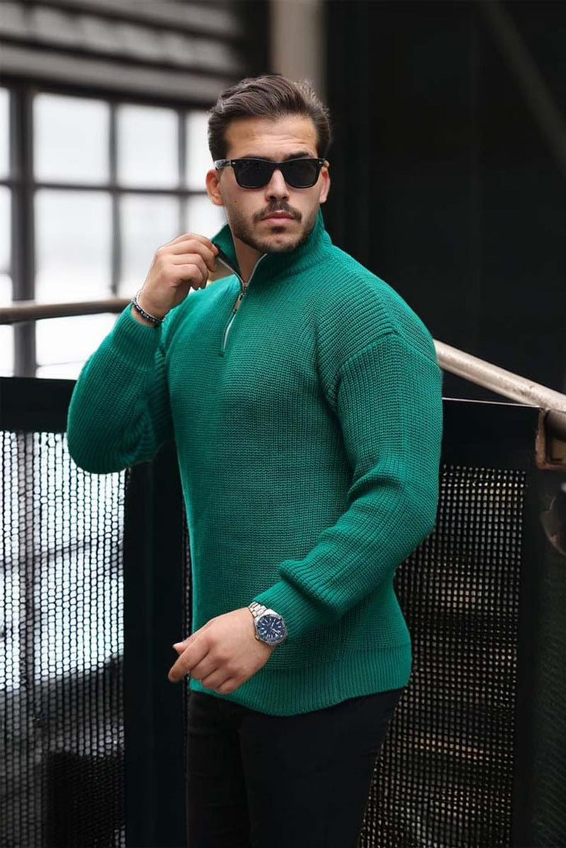 Pull Homme Nolan Maille Selanik Demi-Zip Oversize