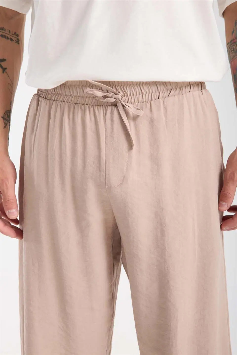modal kumaş rahat kalip düz paça jogger erkek pantolon - Justyol