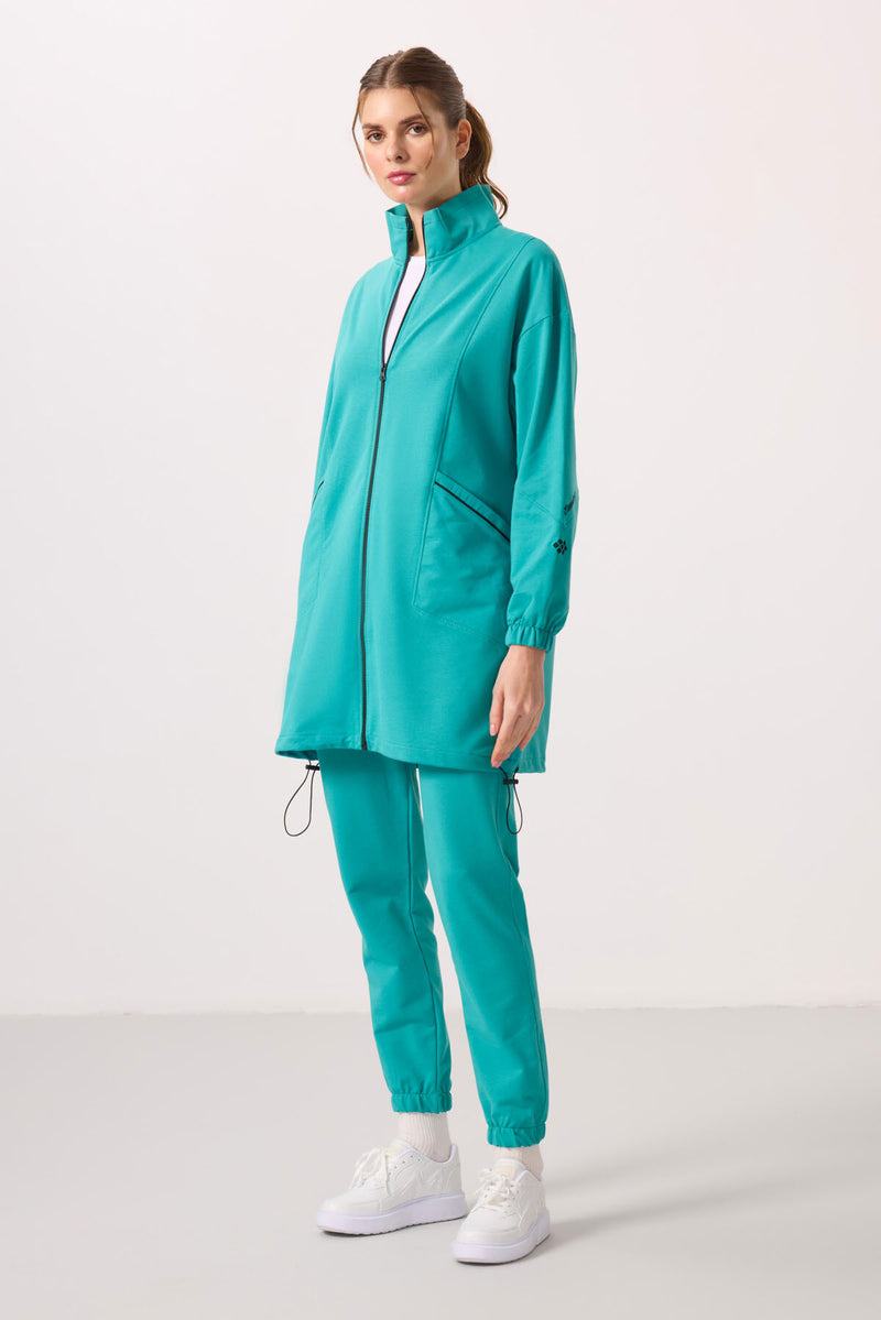 Ensemble Femme Tunique et Jogging à Col Montant