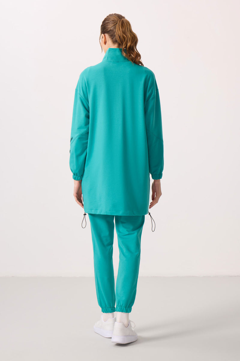 Ensemble Femme Tunique et Jogging à Col Montant
