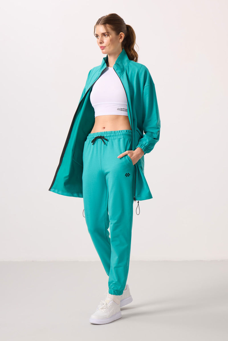 Ensemble Femme Tunique et Jogging à Col Montant