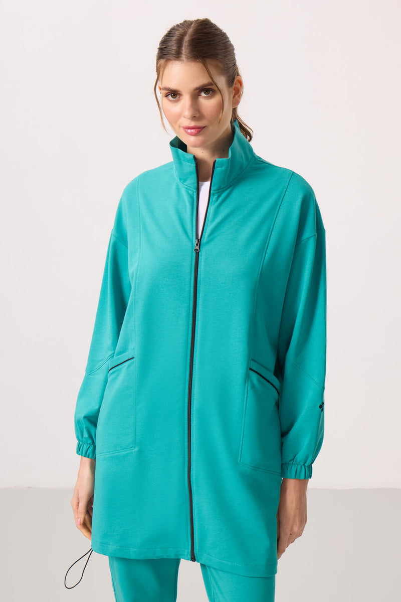 Ensemble Femme Tunique et Jogging à Col Montant