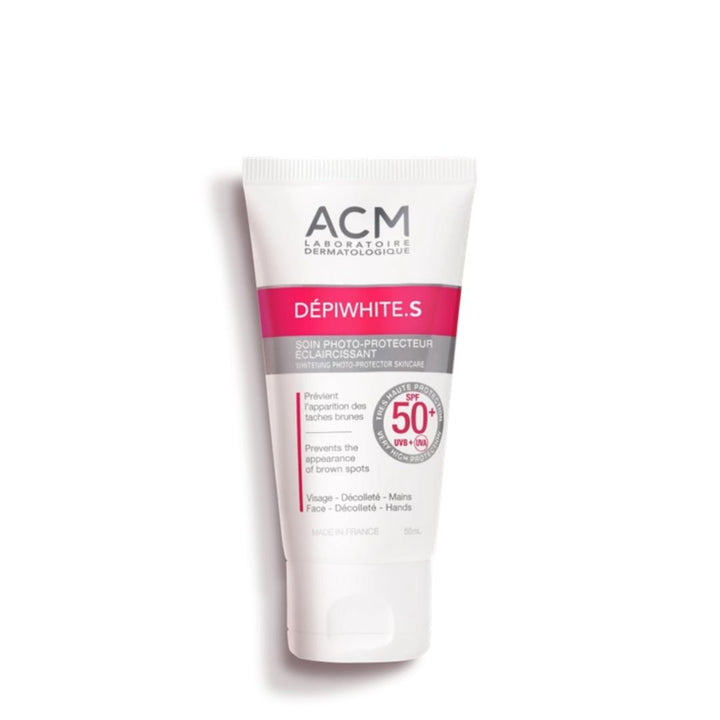 كريم ACM Dépiwhite S SPF50+ الواقي والمفتح للبشرة ضد التصبغات – 50 مل