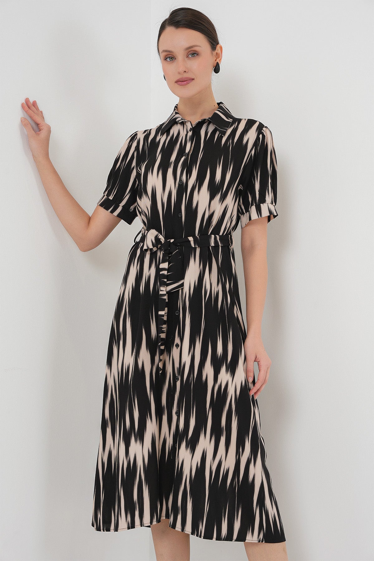 <tc>Robe à manches courtes à motif - 2532</tc>