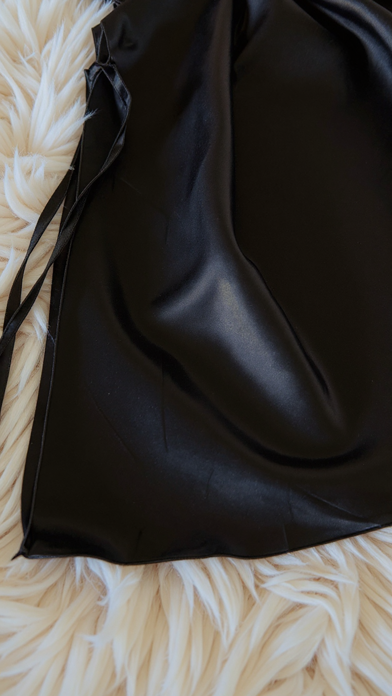 Nightdress 126 -Glam Satin Nightgown with Feminine Lace Trim Erotica