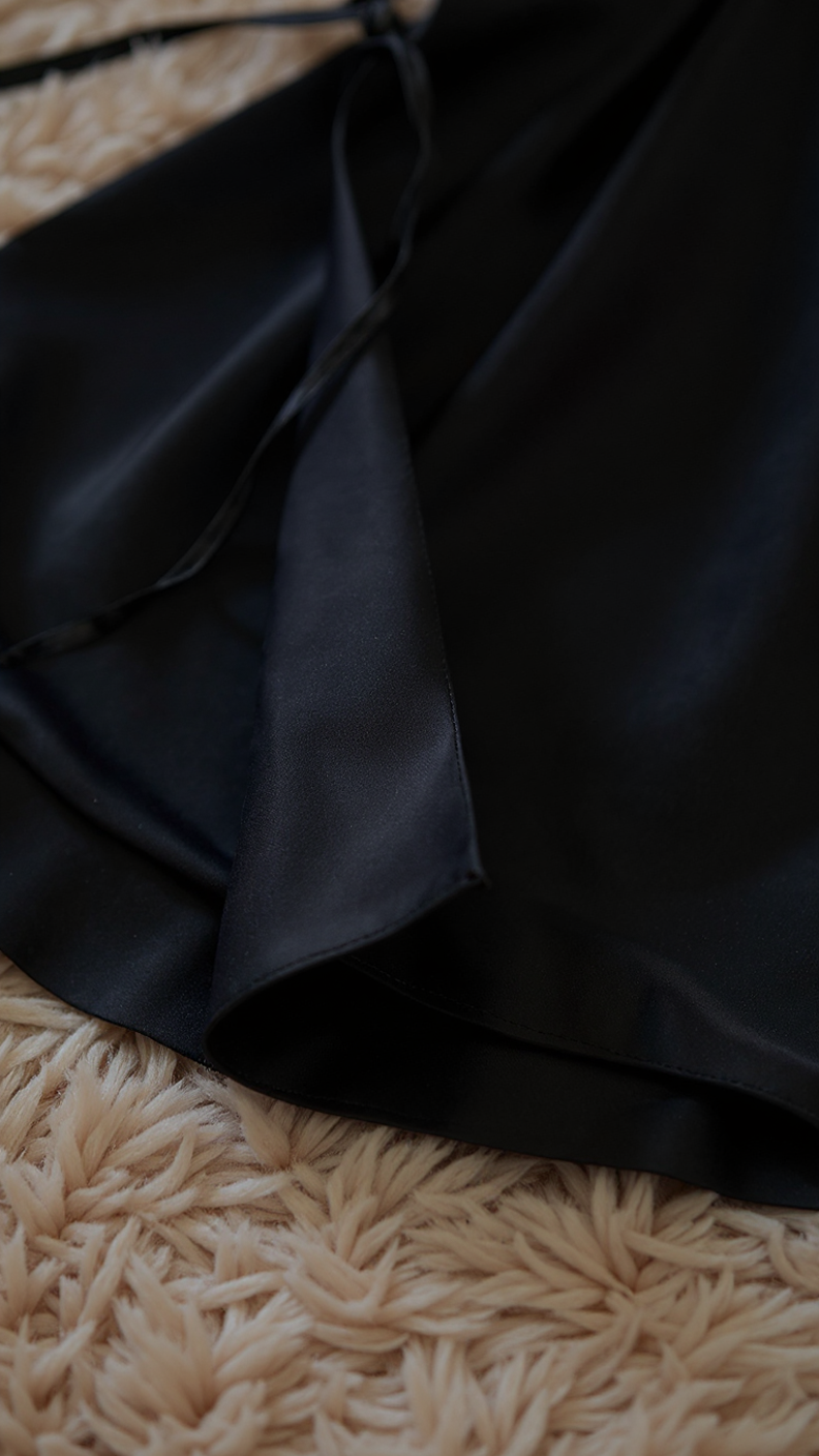 Nightdress 126 -Glam Satin Nightgown with Feminine Lace Trim Erotica