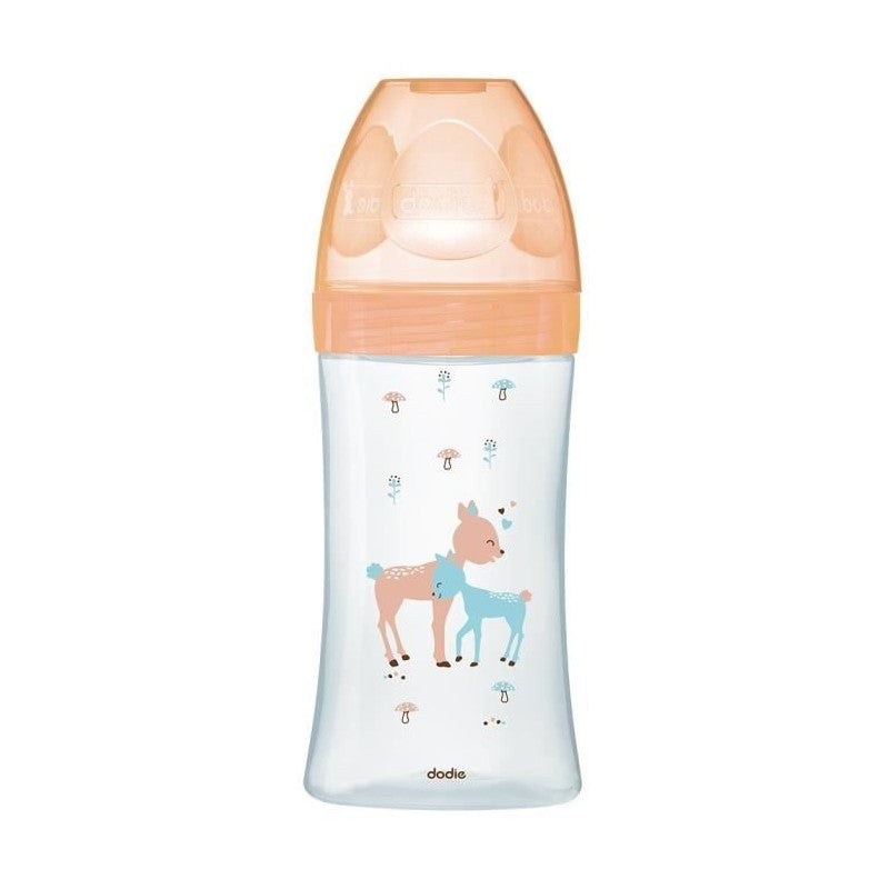 DODIE BIB SENS+ VERRE 270ML BEIGE BICHE 0-6 M TET PLATE D2 2618