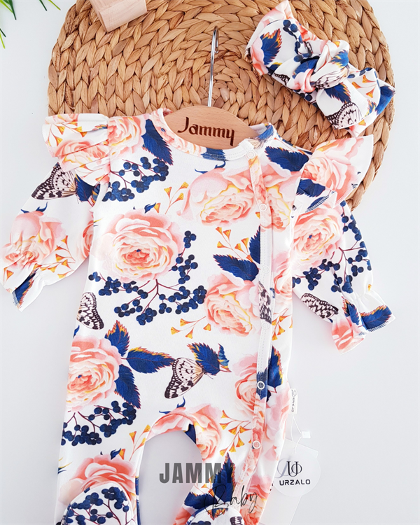 sandy ruffled wide ruffle short jumpsuit