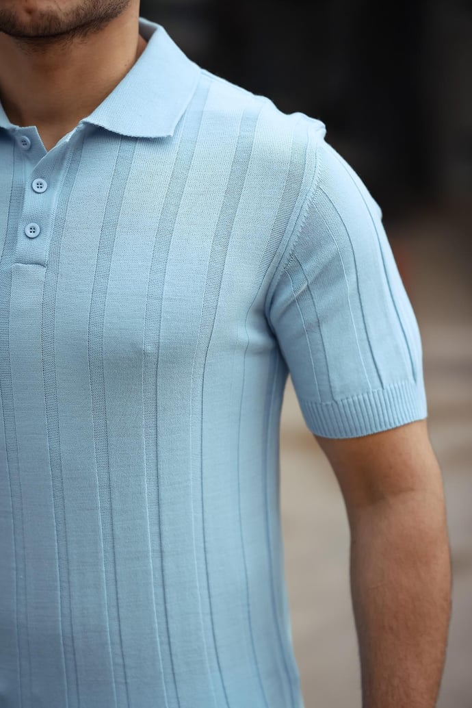 Düğmeli Polo Yaka Triko T-shirt JMen