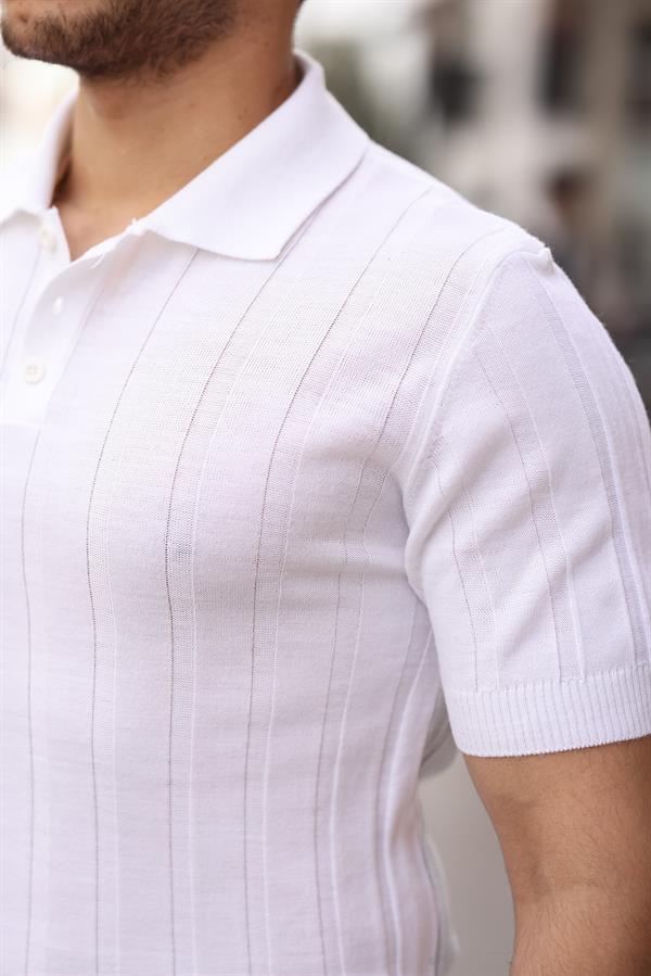 Düğmeli Polo Yaka Triko T-shirt JMen