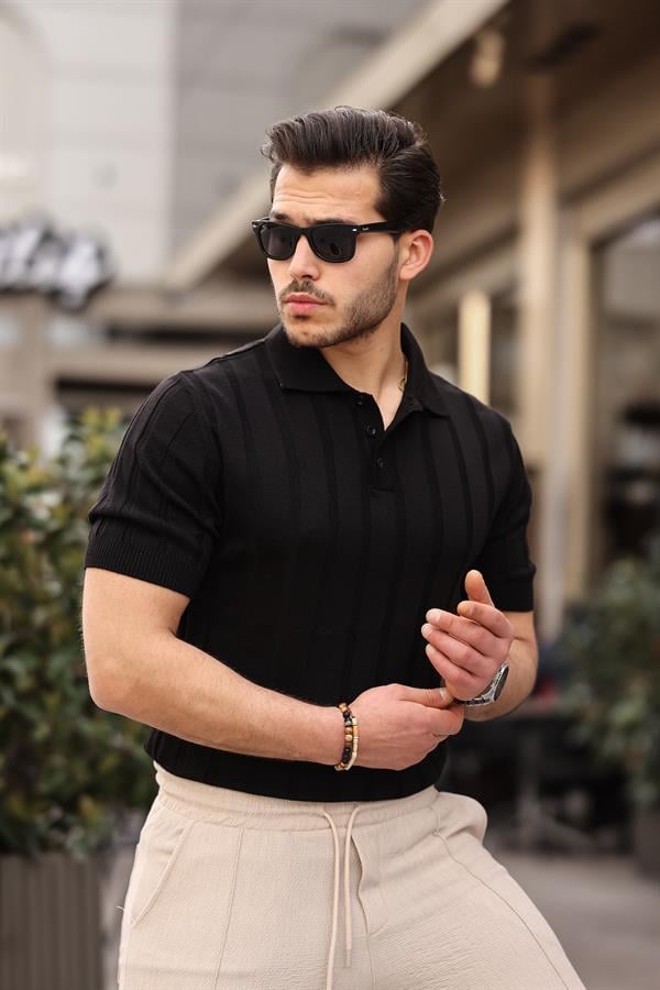 Düğmeli Polo Yaka Triko T-shirt JMen