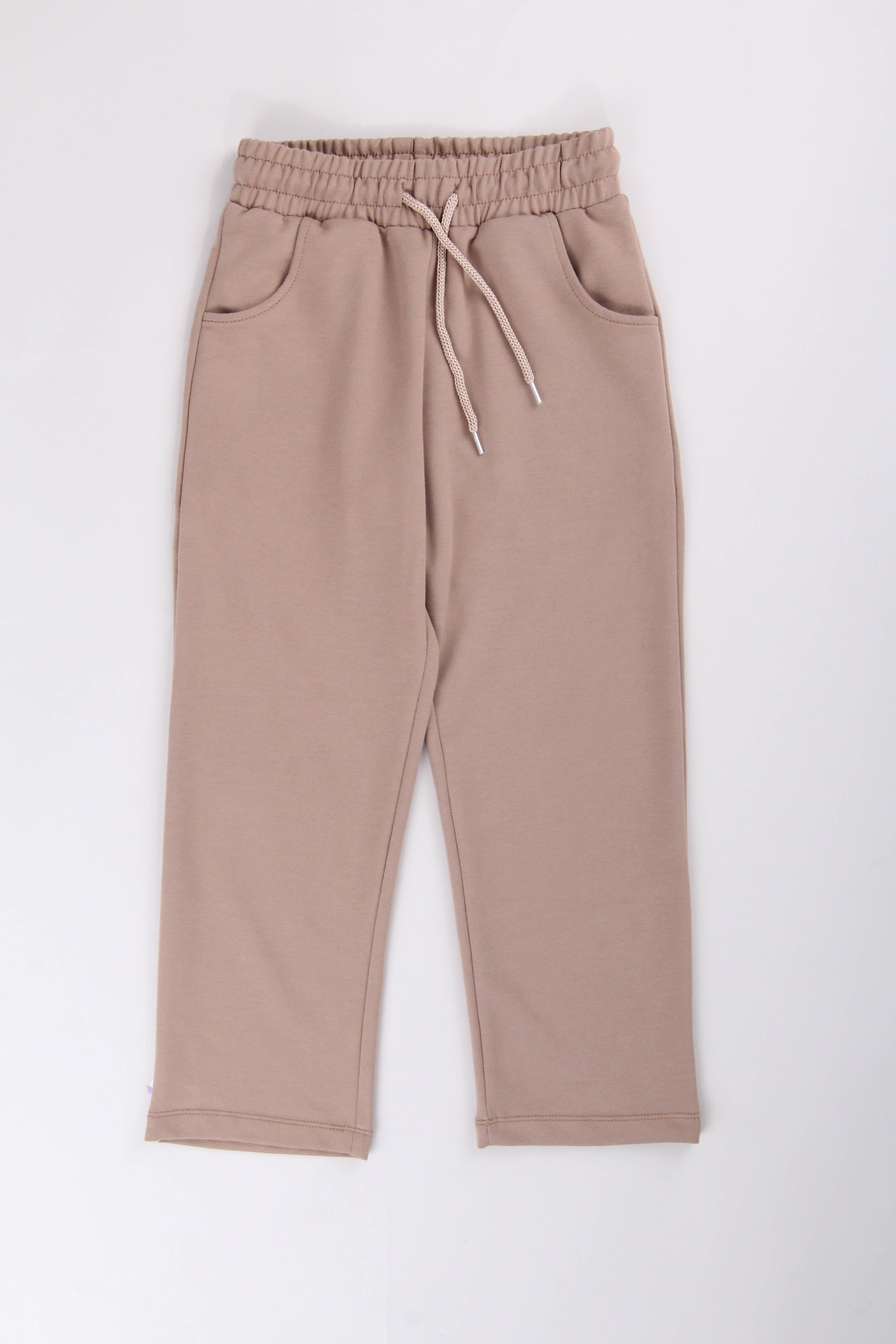 <tc>Pantalon de jogging garçon en coton à coupe droite et poches</tc>