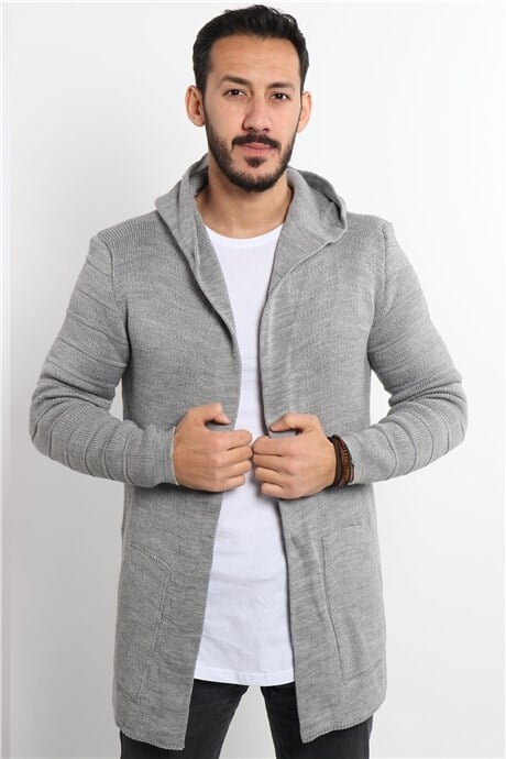 Erkek Düz Panço Hırka