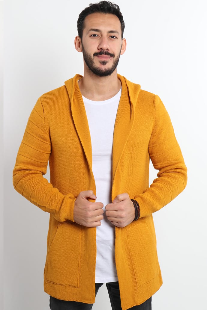 Hardal Erkek Düğmeli Hırka-21058 JMen