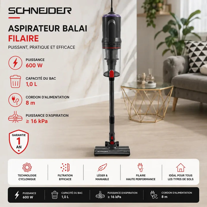 Schneider Aspirateur Balai Filaire