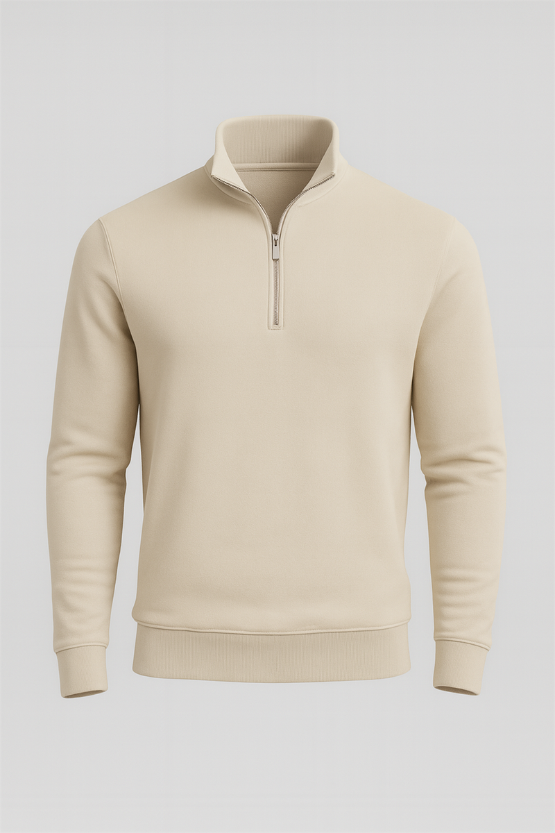 Sweat Homme Lars Col Zippé en Maille Selanik