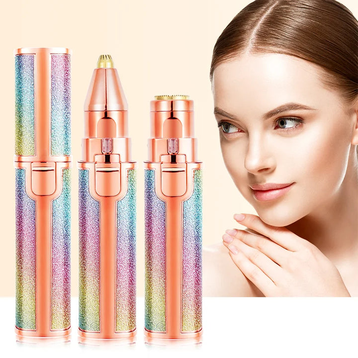 Tondeuse Électrique 2 en 1 pour Sourcils et Visage – Rechargeable et Précise