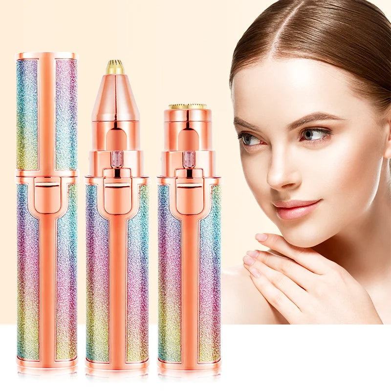Tondeuse Électrique 2 en 1 pour Sourcils et Visage – Rechargeable et Précise