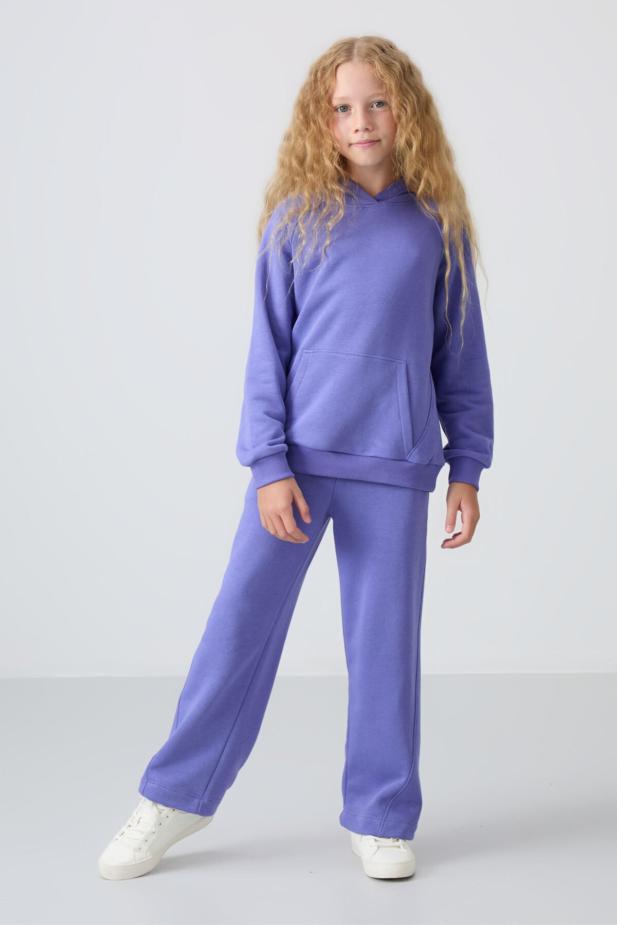 <tc>Survêtement Fille Écru en Coton à Intérieur Doux Texturé, Brodé et Coupe Standard - 75162</tc>