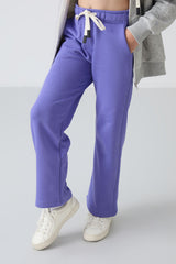 <tc>Pantalon de Survêtement Fille en Coton à Intérieur Doux Texturé, Brodé et Coupe Standard - 75146</tc>